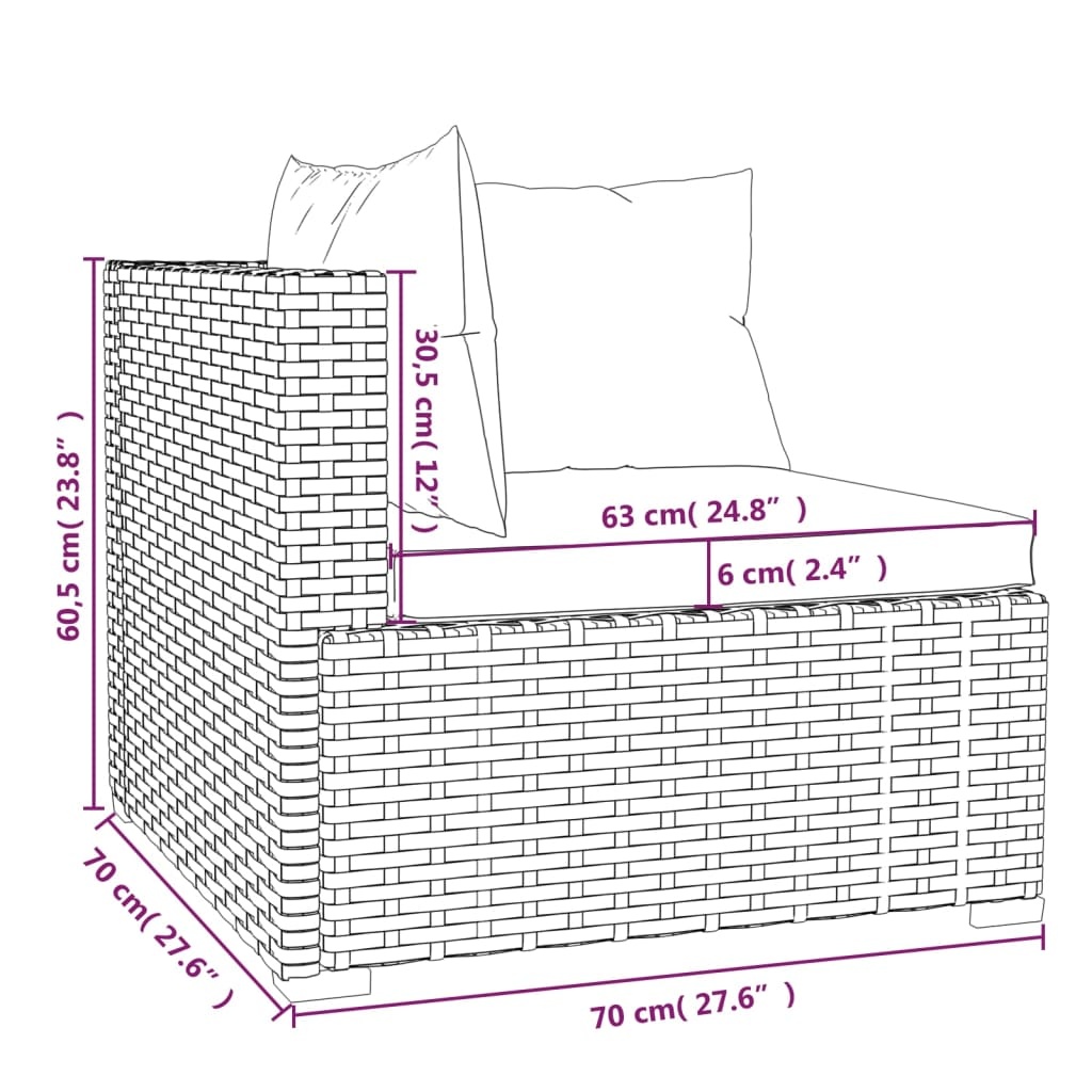 vidaXL Loungeset Bruin Rattan 3-delig - 35% Korting!