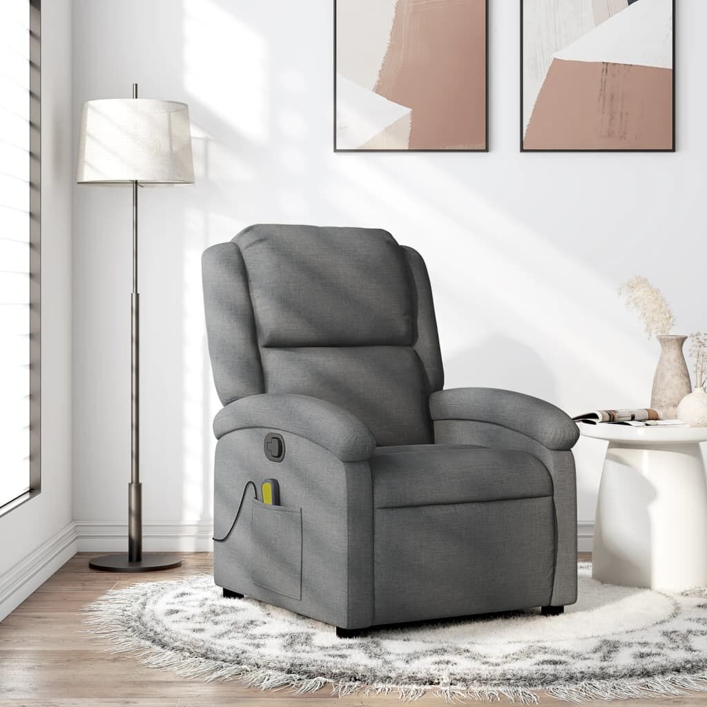 vidaXL Massagestoel Donkergrijs - 51% Korting!