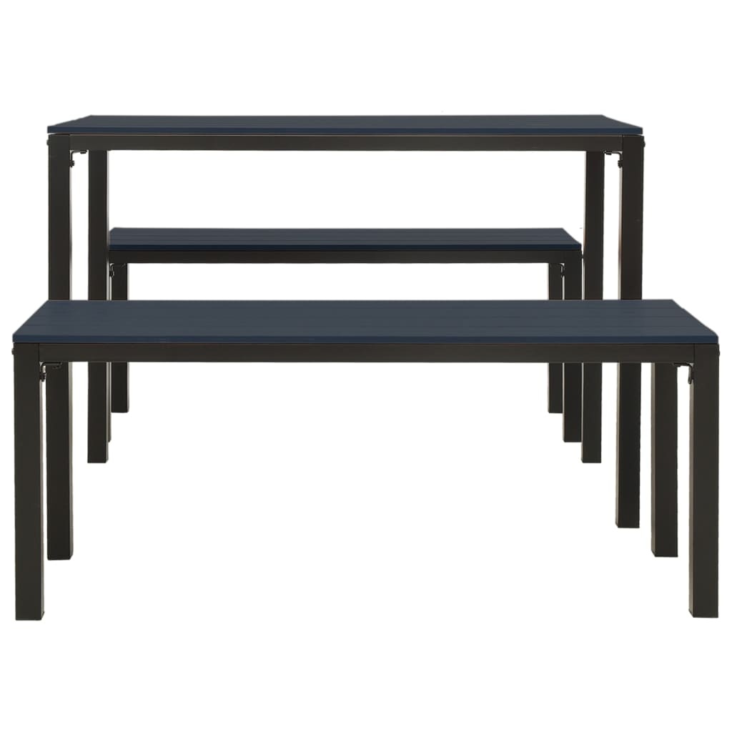 VidaXL 3-delige Tuinset Zwart - Staal & HKC - 35% Korting!