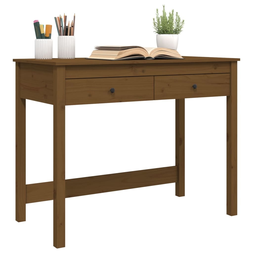 Bureau Grenenhout Honingbruin 100cm - 35% Korting!