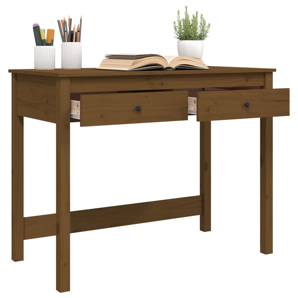 Bureau Grenenhout Honingbruin 100cm - 35% Korting!