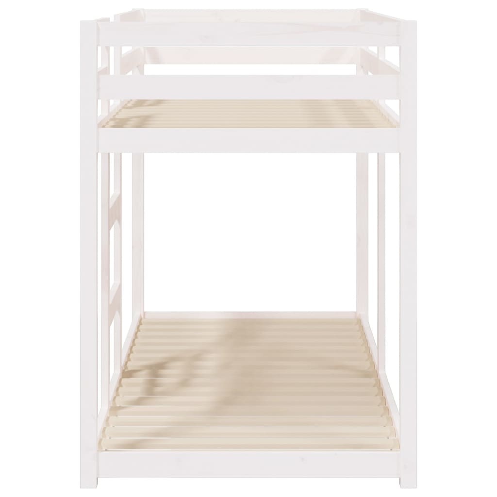vidaXL Stapelbed 75x190 Grenenhout Wit -35% Korting!