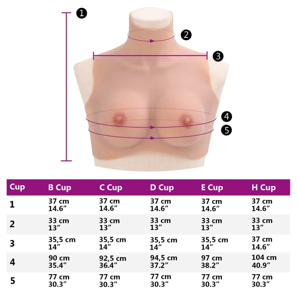 VidaXL Borstprothese C-cup Naturel - 35% Korting!