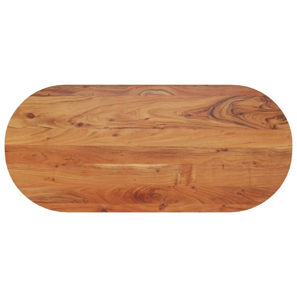 Ovaal Acacia Tafelblad 110x50cm - 35% Korting! Zo Goed Als Nieuw