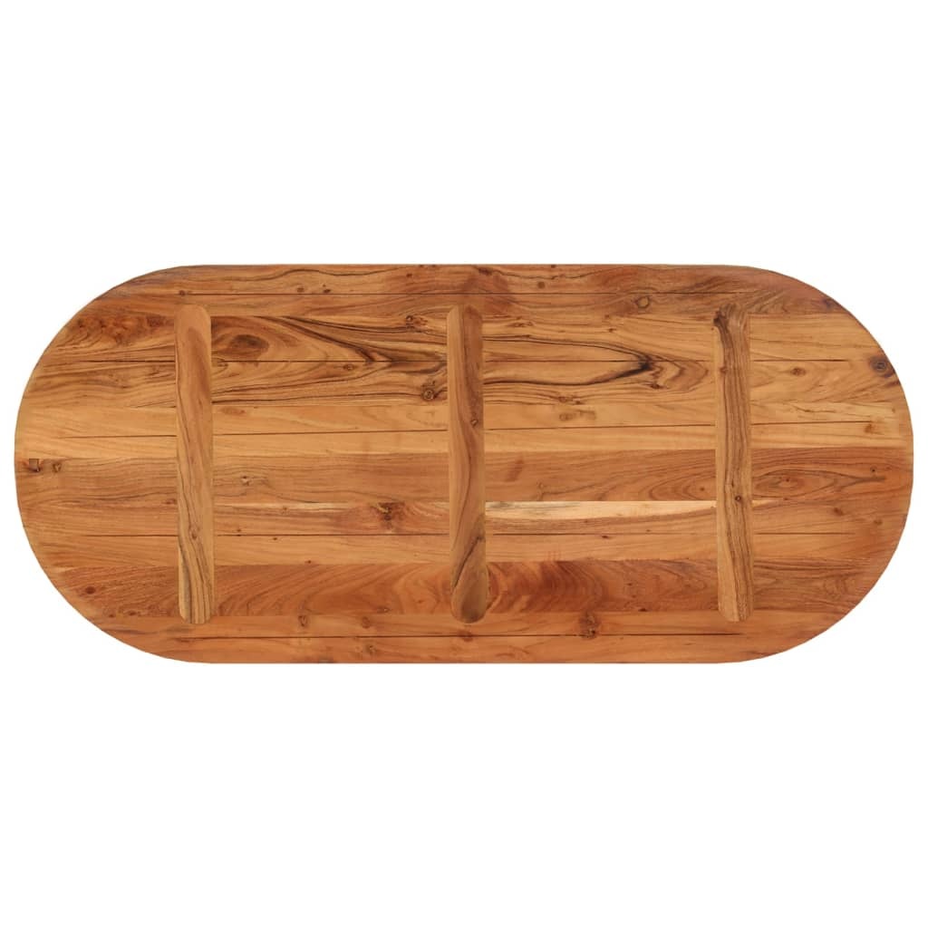 Ovaal Acacia Tafelblad 110x50cm - 35% Korting! Zo Goed Als Nieuw