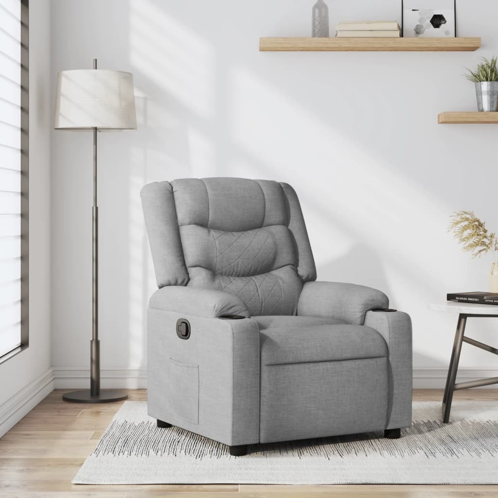 VidaXL Verstelbare Fauteuil Lichtgrijs - 35% Korting!