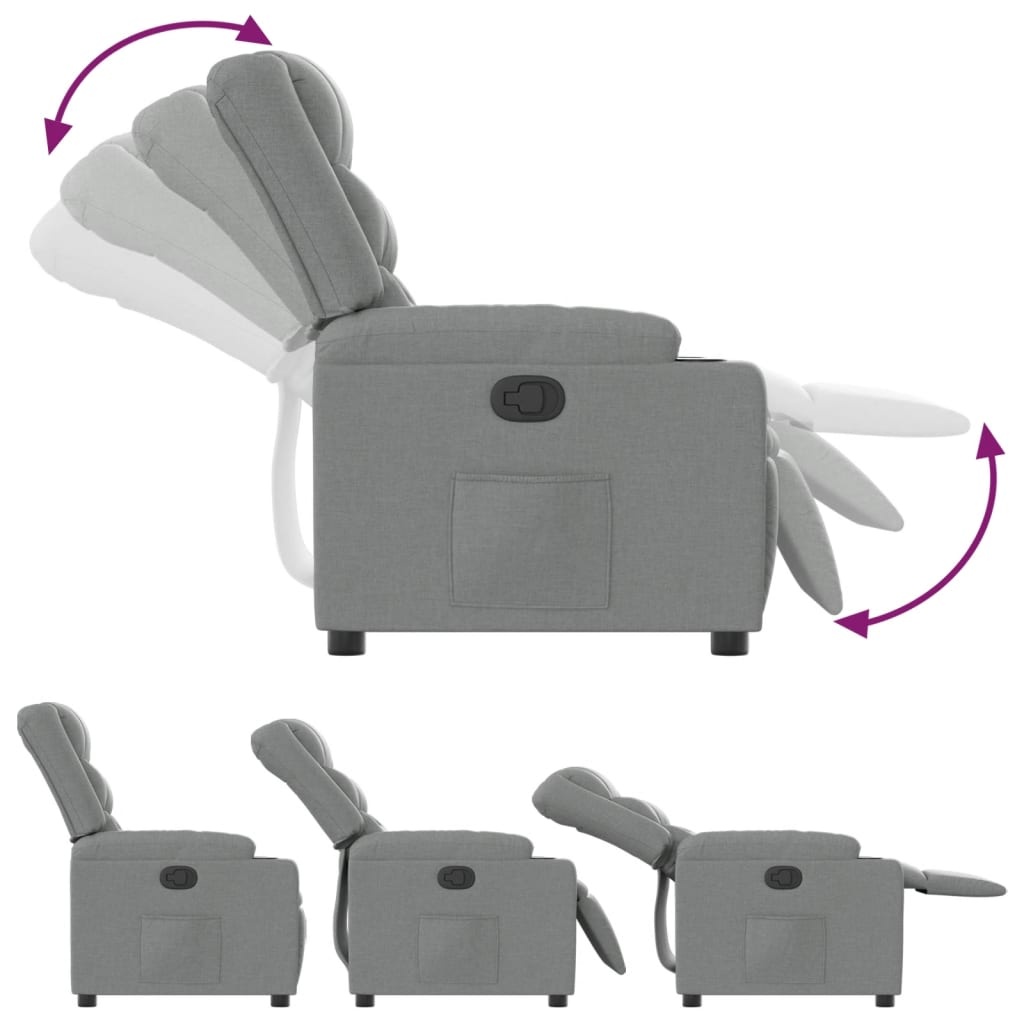 VidaXL Verstelbare Fauteuil Lichtgrijs - 35% Korting!