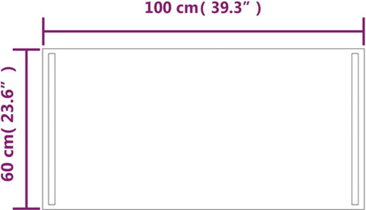 vidaXL LED Badkamerspiegel 100x60 cm - 57% Korting!