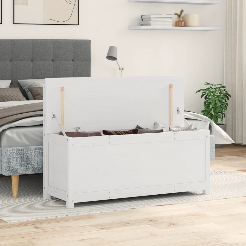 vidaXL Bankje Grenenhout Wit - 110cm - 35% Korting!