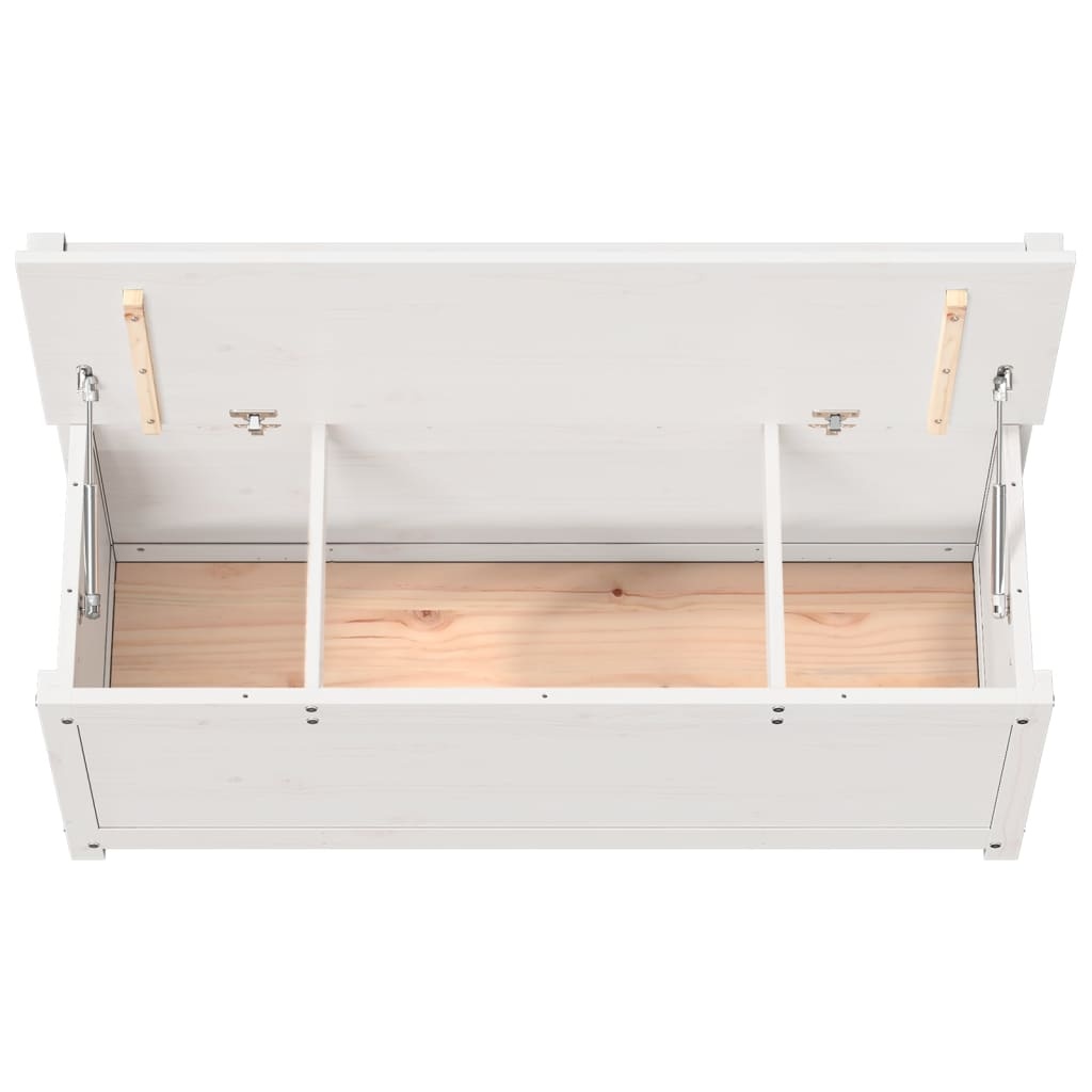 vidaXL Bankje Grenenhout Wit - 110cm - 35% Korting!