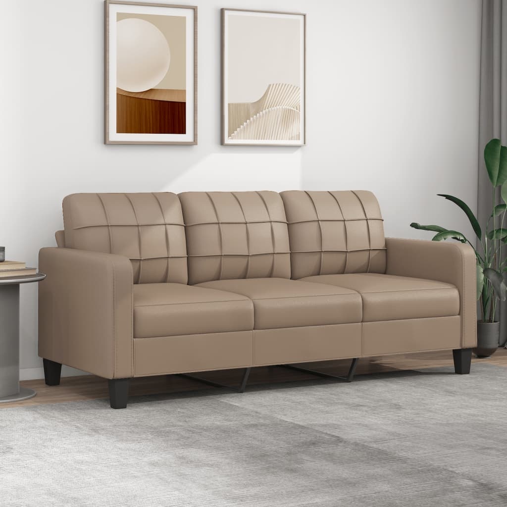 vidaXL Driezitsbank Cappuccino - Zo Goed Als Nieuw! 35% Korting