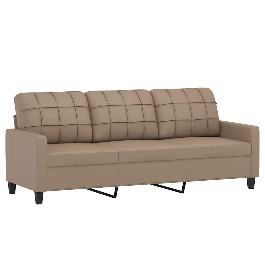 vidaXL Driezitsbank Cappuccino - Zo Goed Als Nieuw! 35% Korting