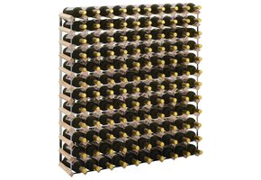 Wijnrek voor 120 Flessen Grenenhout - 53% Korting!