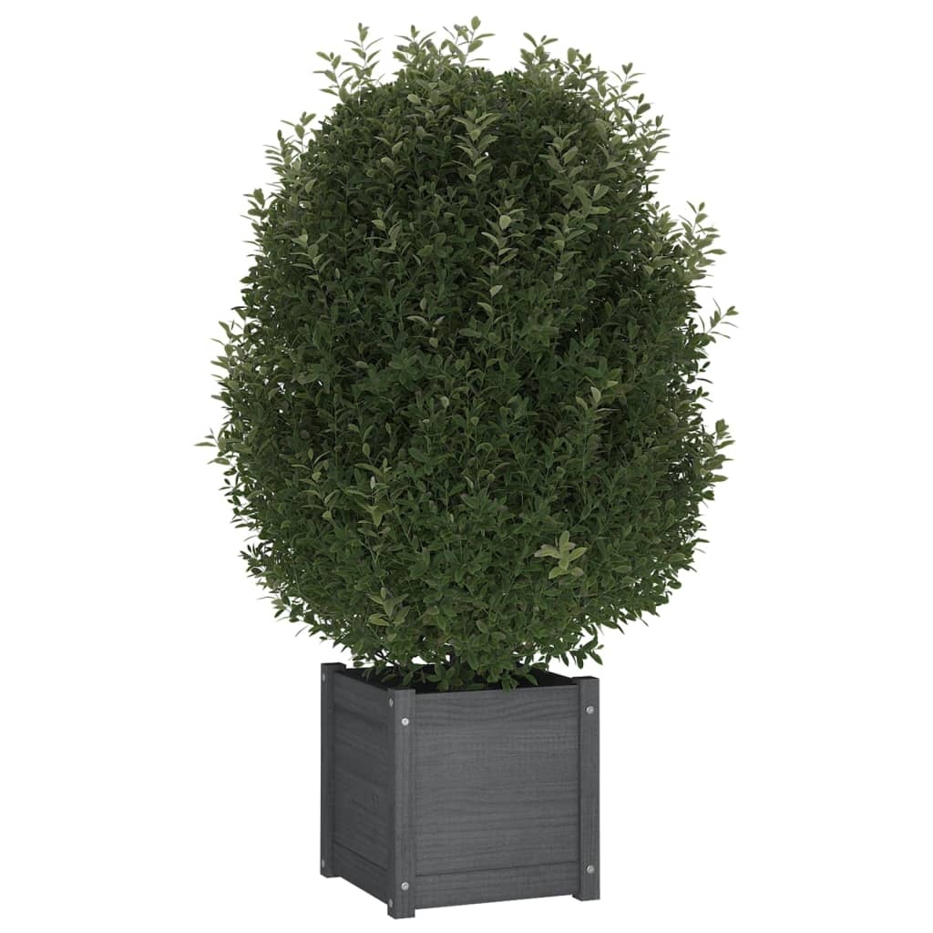 vidaXL Plantenbak Grijs 40x40cm - 53% Korting!