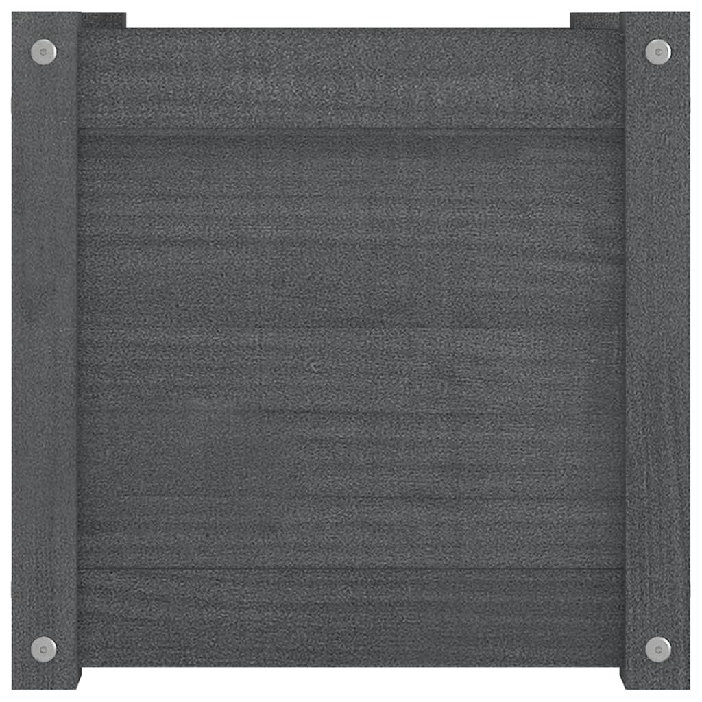 vidaXL Plantenbak Grijs 40x40cm - 53% Korting!