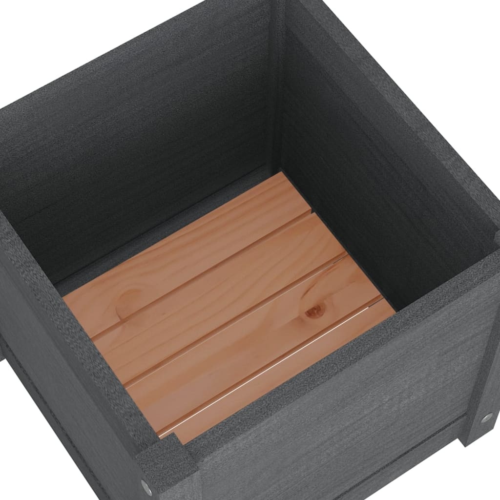 vidaXL Plantenbak Grijs 40x40cm - 53% Korting!