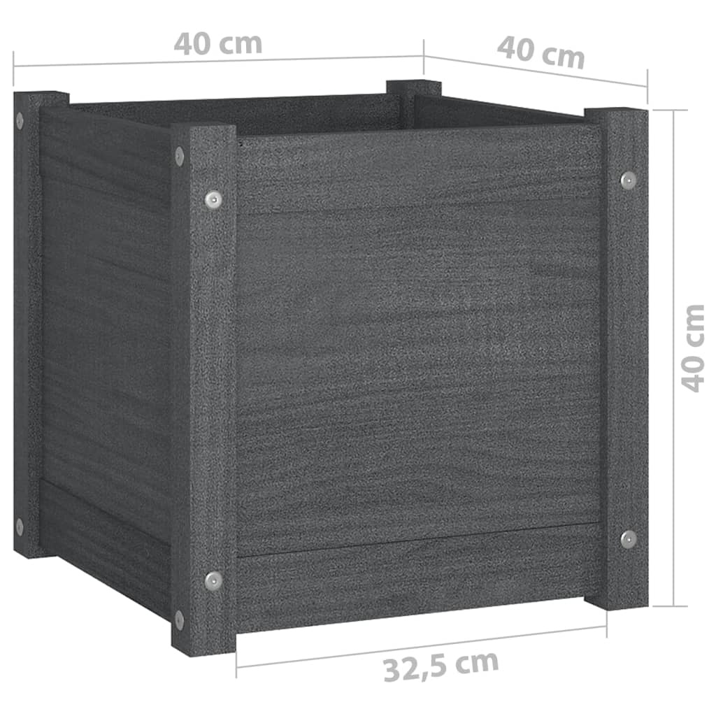 vidaXL Plantenbak Grijs 40x40cm - 53% Korting!
