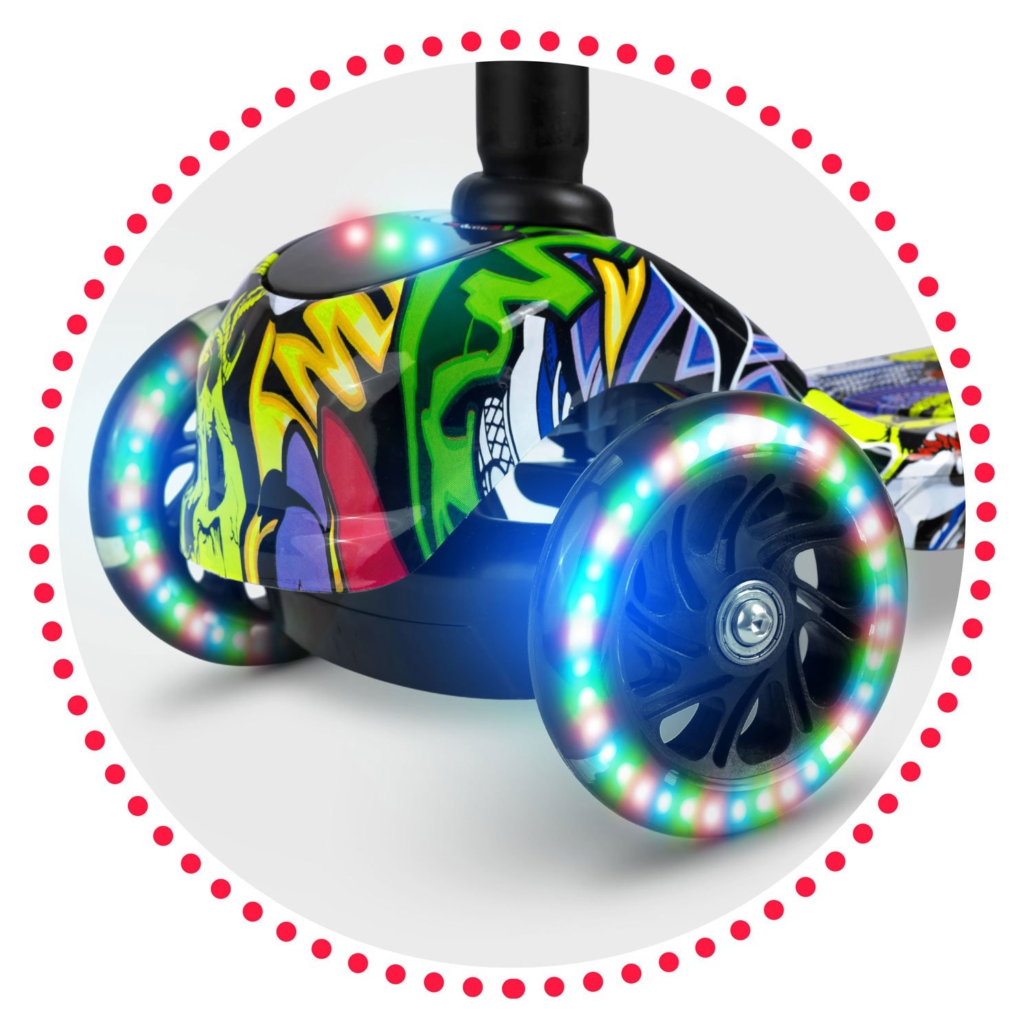 Step 3 Wielen LED (Defect) - Zwart Graffiti - 50% Korting!