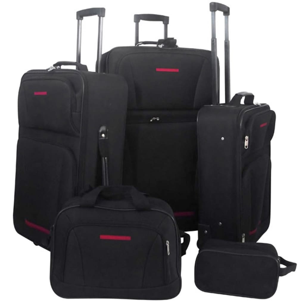 VidaXL Reiskoffer Set Zwart 5-delig - Retourdeal! 35% Korting