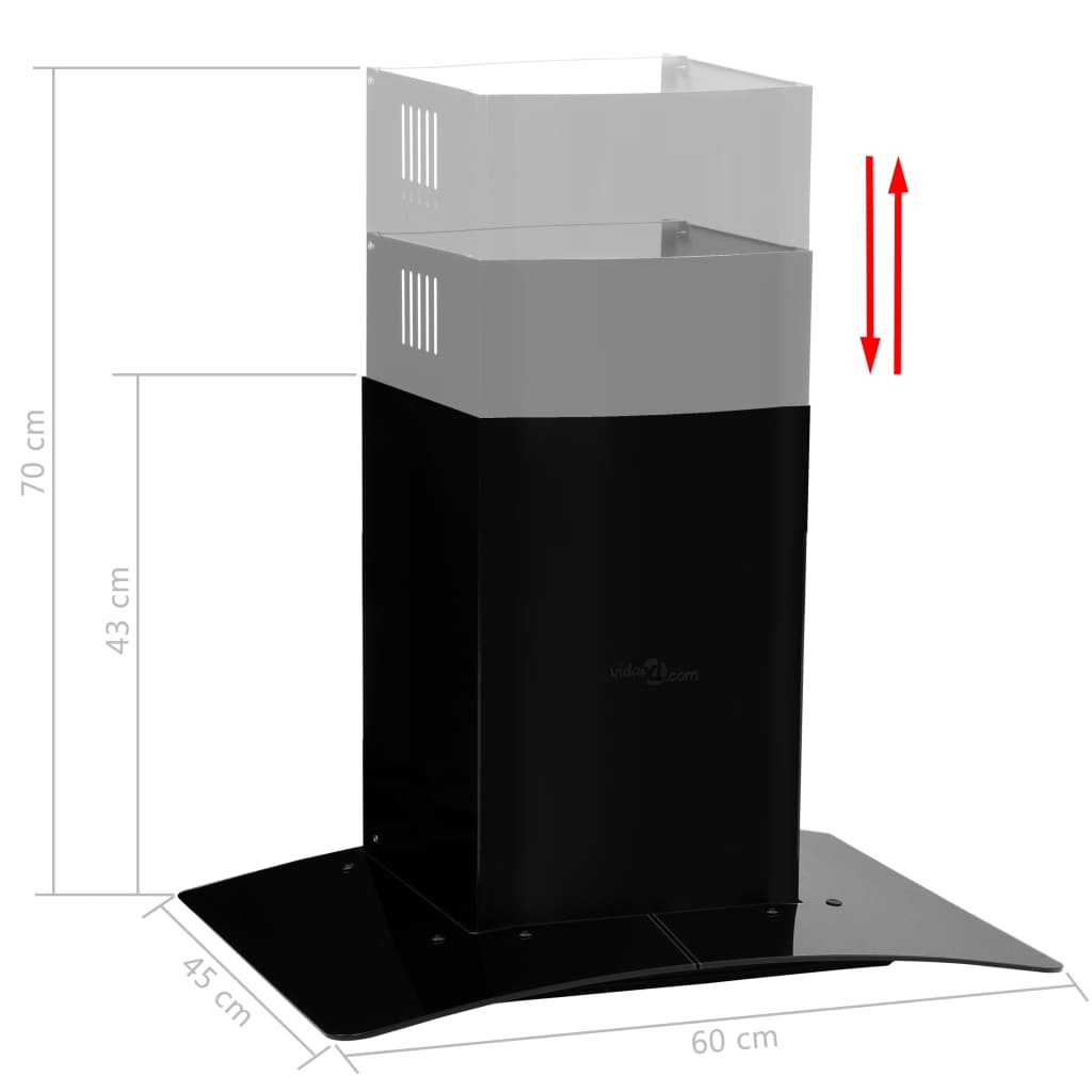 vidaXL Afzuigkap RVS Zwart 60cm -756m³/u - 35% Korting!