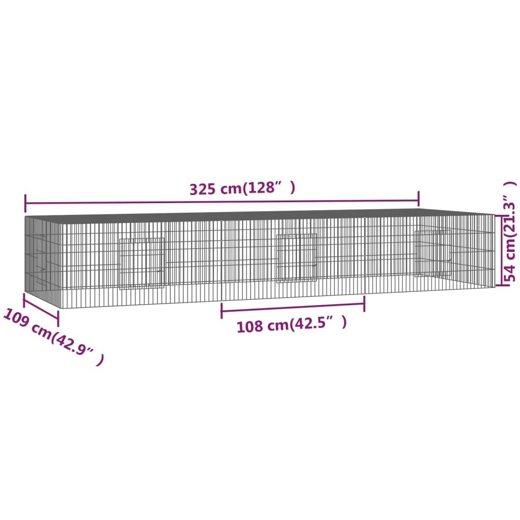Konijnenkooi 325cm - Gegalvaniseerd - Nu 35% Korting!