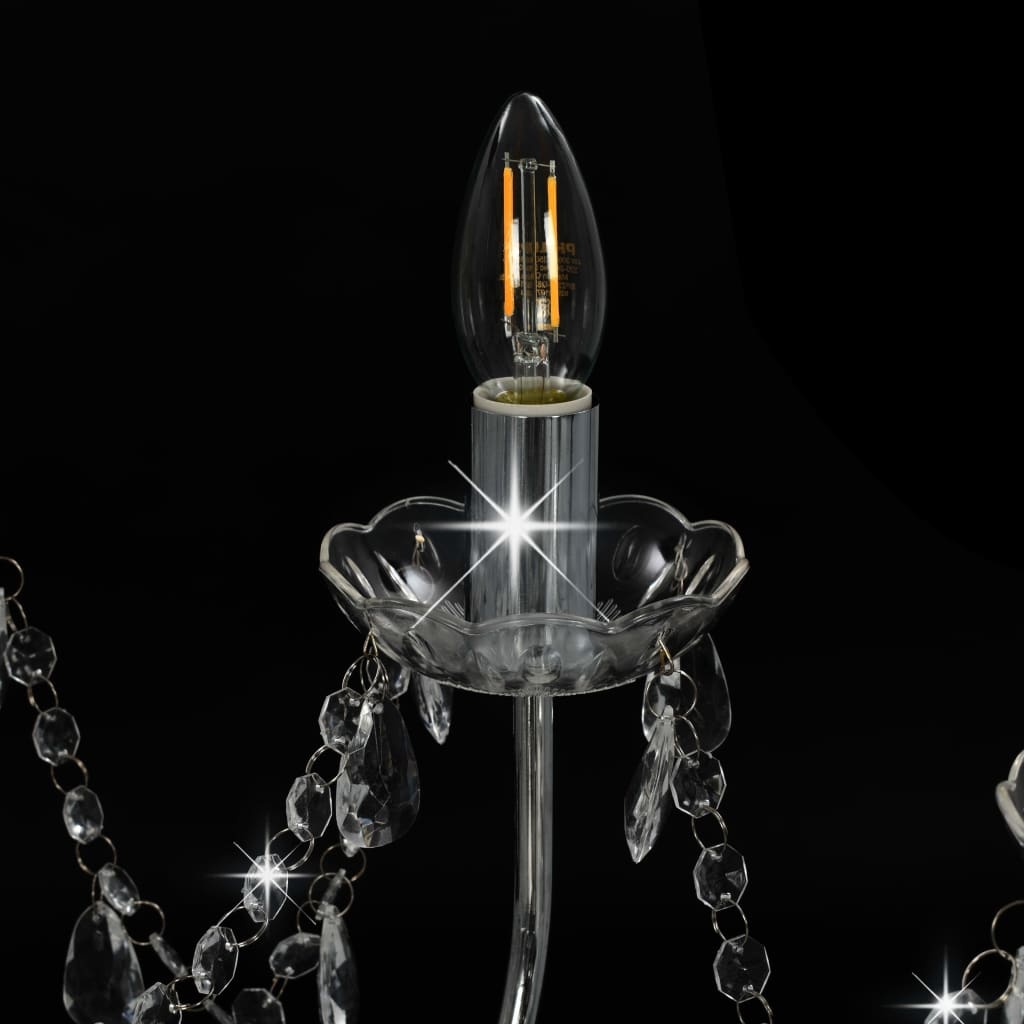 Kroonluchter Kristal Zilver 12xE14 - 35% Korting!