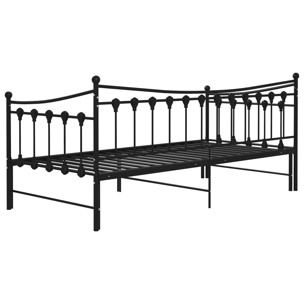 vidaXL Uittrekbare Slaapbank 90x200 cm Zwart - 35% Korting!