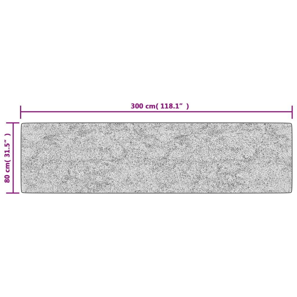 VidaXL Wasbaar Vloerkleed 80x300 Zwart/Wit -35%