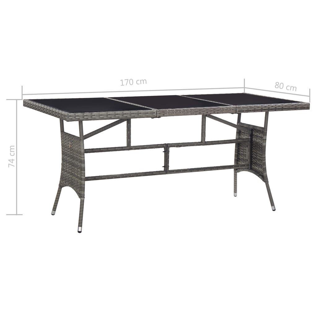 VidaXL Tuintafel Grijs 170cm - 35% Korting! Zo Goed Als Nieuw