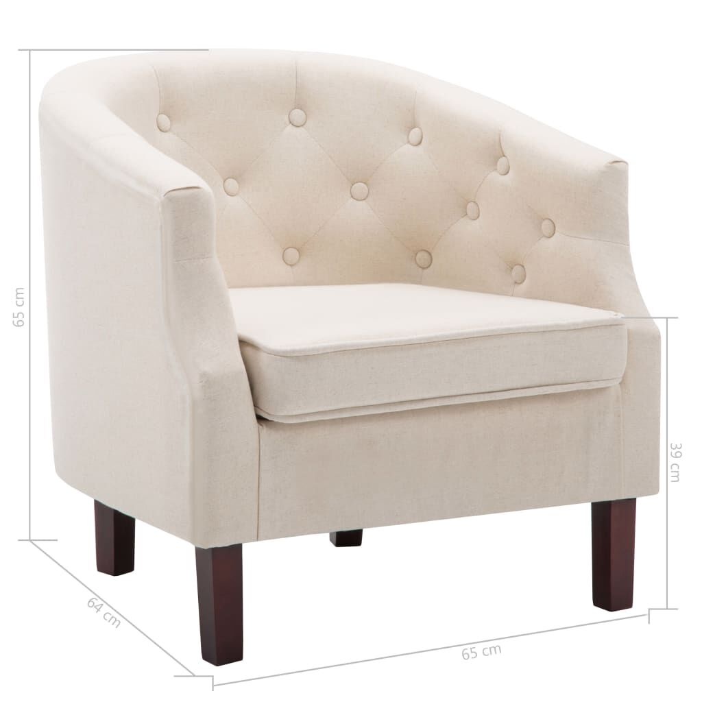 vidaXL Fauteuil Beige - Z.G.A.N. - 57% Korting!