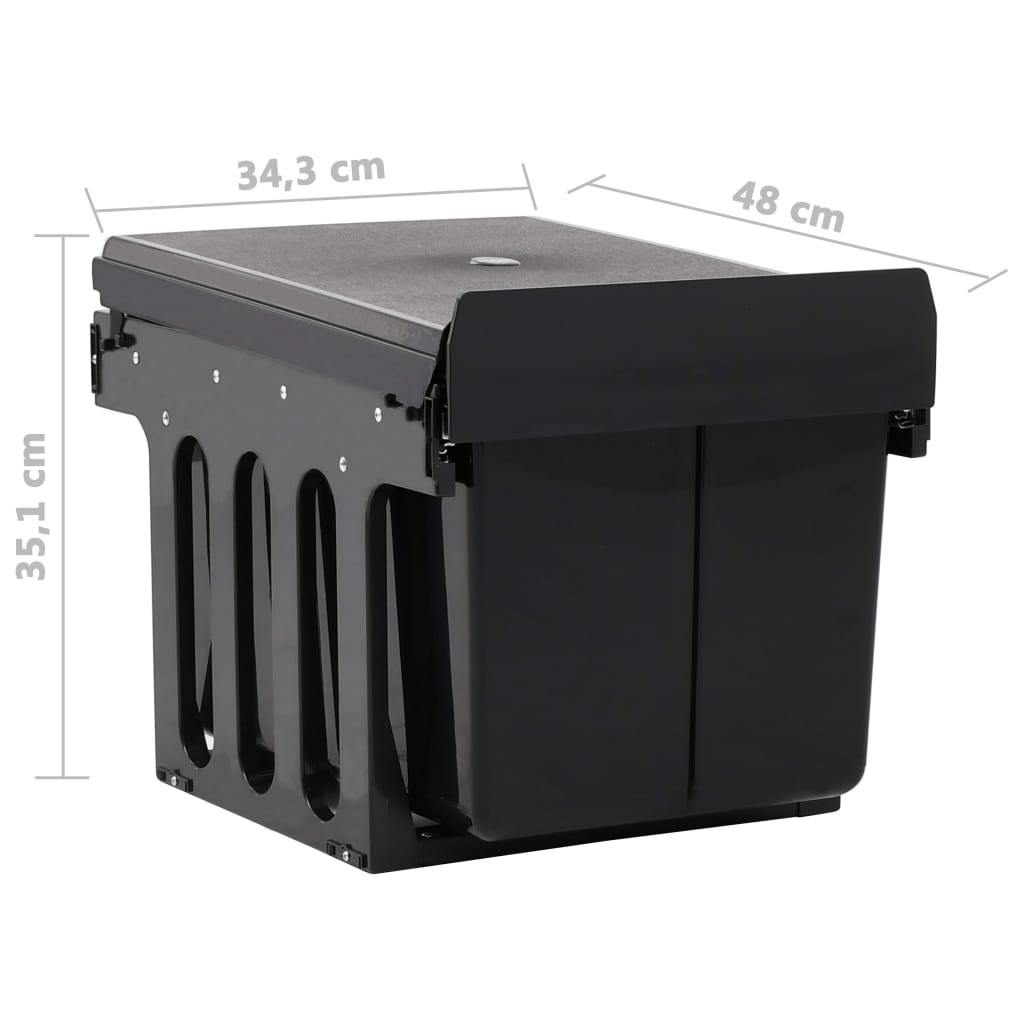 VidaXL Inbouw Prullenbak 48L - Soft-Close - 35% Korting!