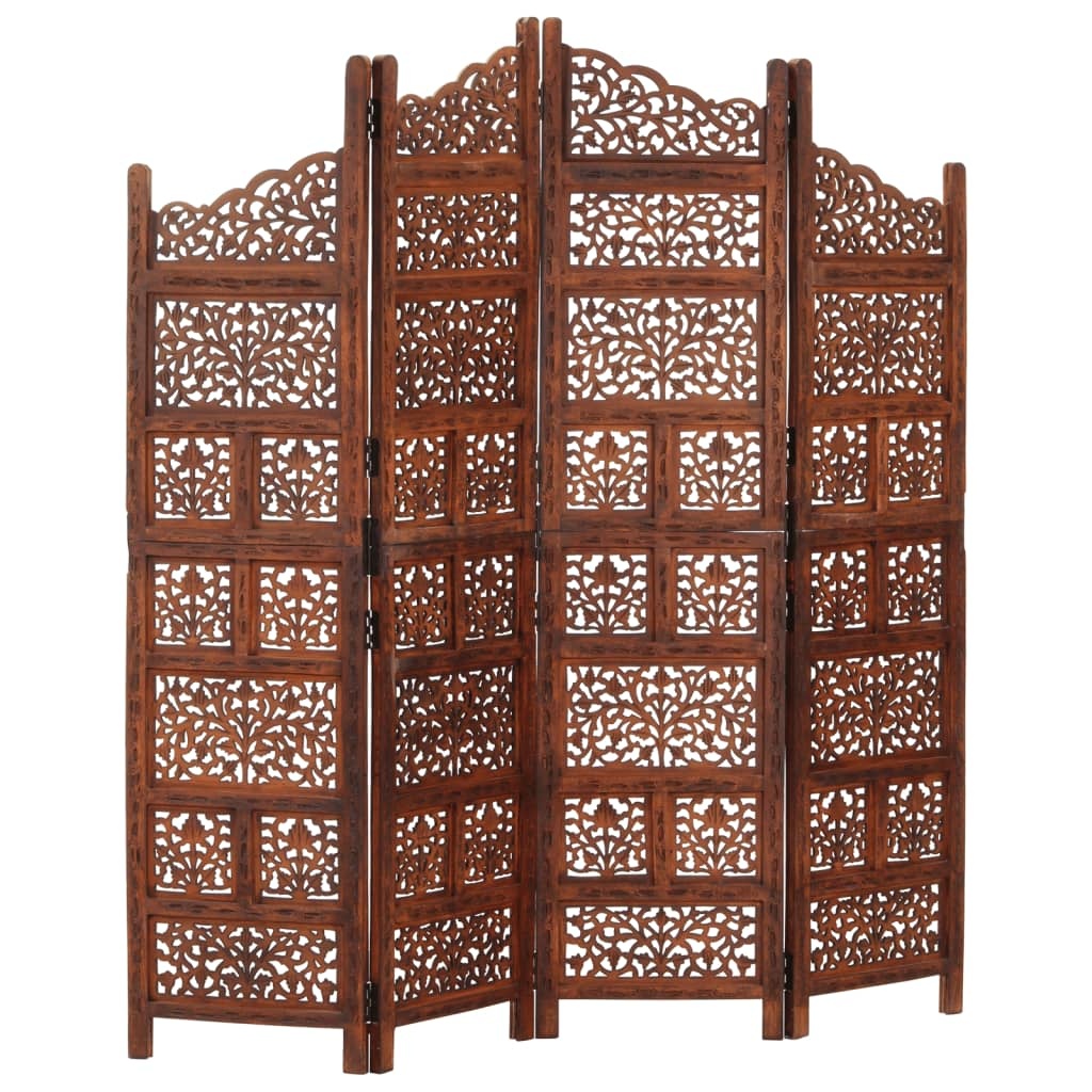 Kamerscherm Mangohout 160x165cm - Handgesneden - 35% Korting!