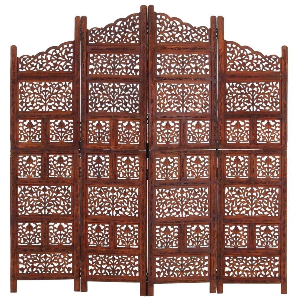 Kamerscherm Mangohout 160x165cm - Handgesneden - 35% Korting!