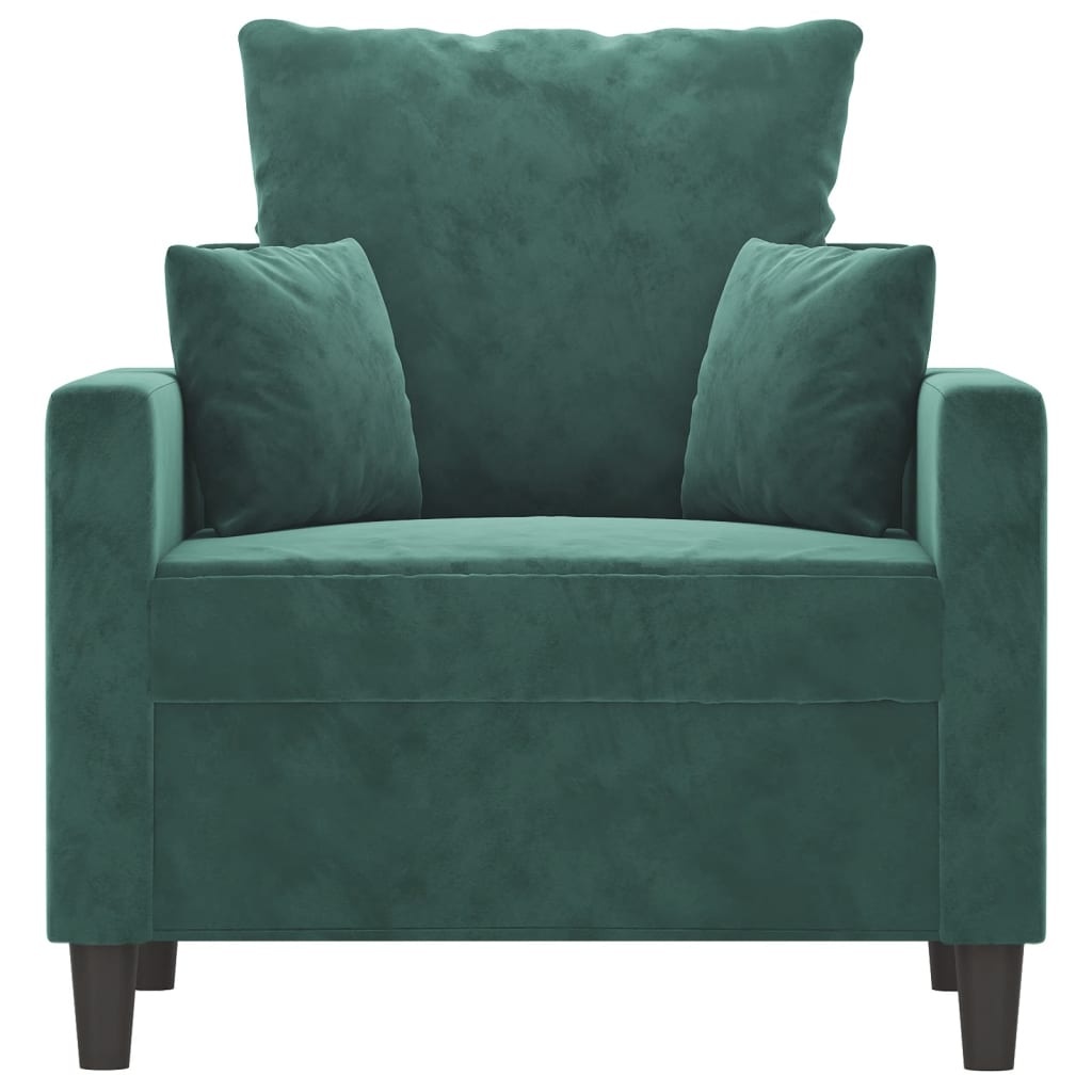 vidaXL Fluweel Fauteuil Donkergroen -60cm- Nu 35% Korting!