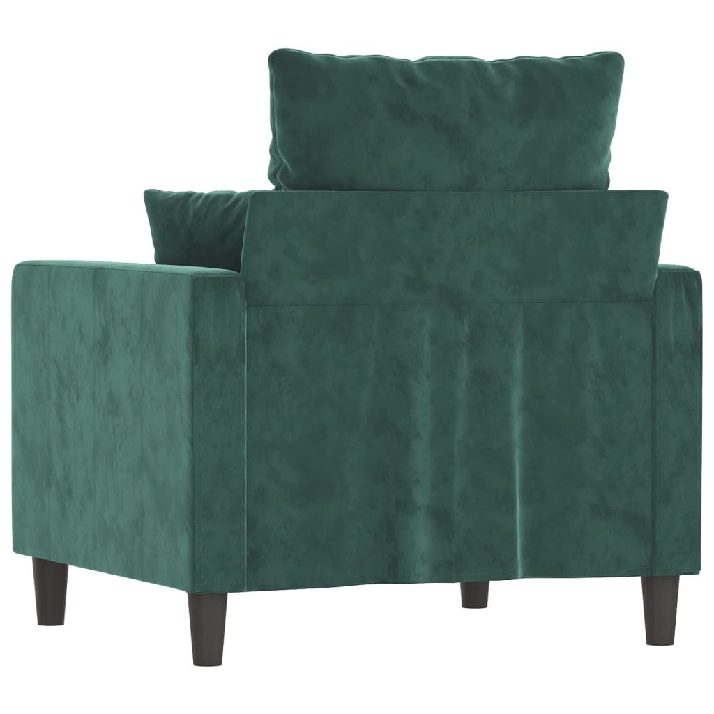vidaXL Fluweel Fauteuil Donkergroen -60cm- Nu 35% Korting!