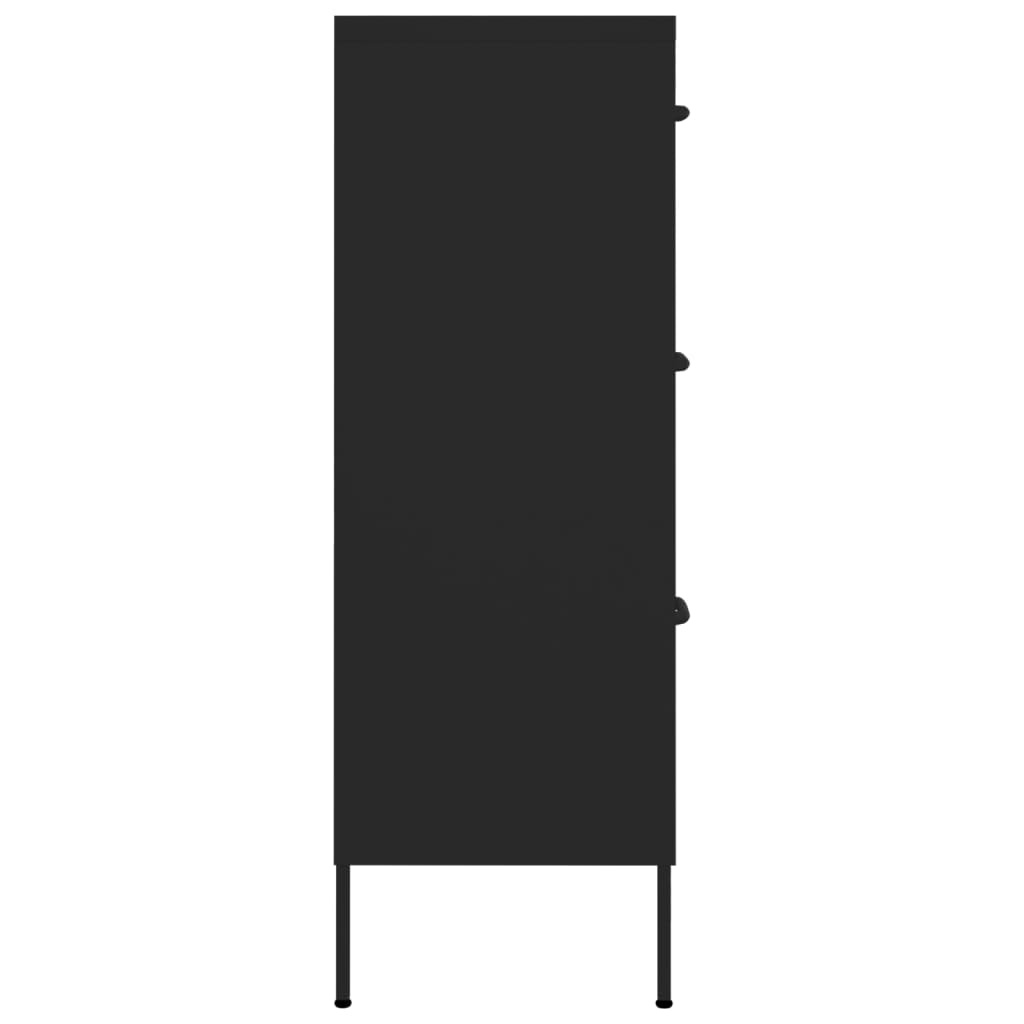 VidaXL Ladekast Staal Zwart 80cm - 35% Korting!