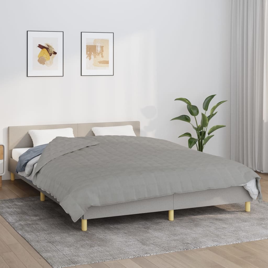 VidaXL Verzwaringsdeken 220x235cm 15kg Grijs - 35% Korting!