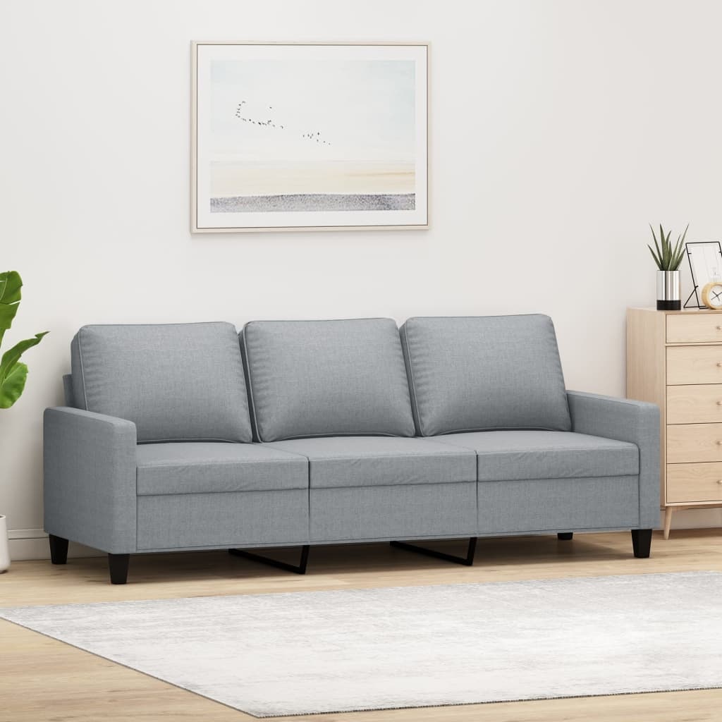 VidaXL Driezitsbank Lichtgrijs - 35% Korting! Zo Goed Als Nieuw