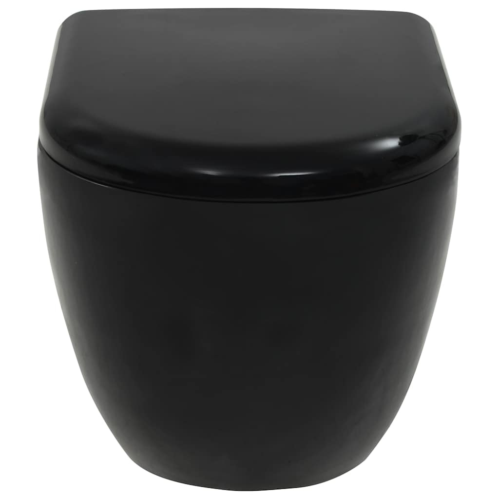 vidaXL Zwart Wandtoilet met Softclose - 35% Korting!
