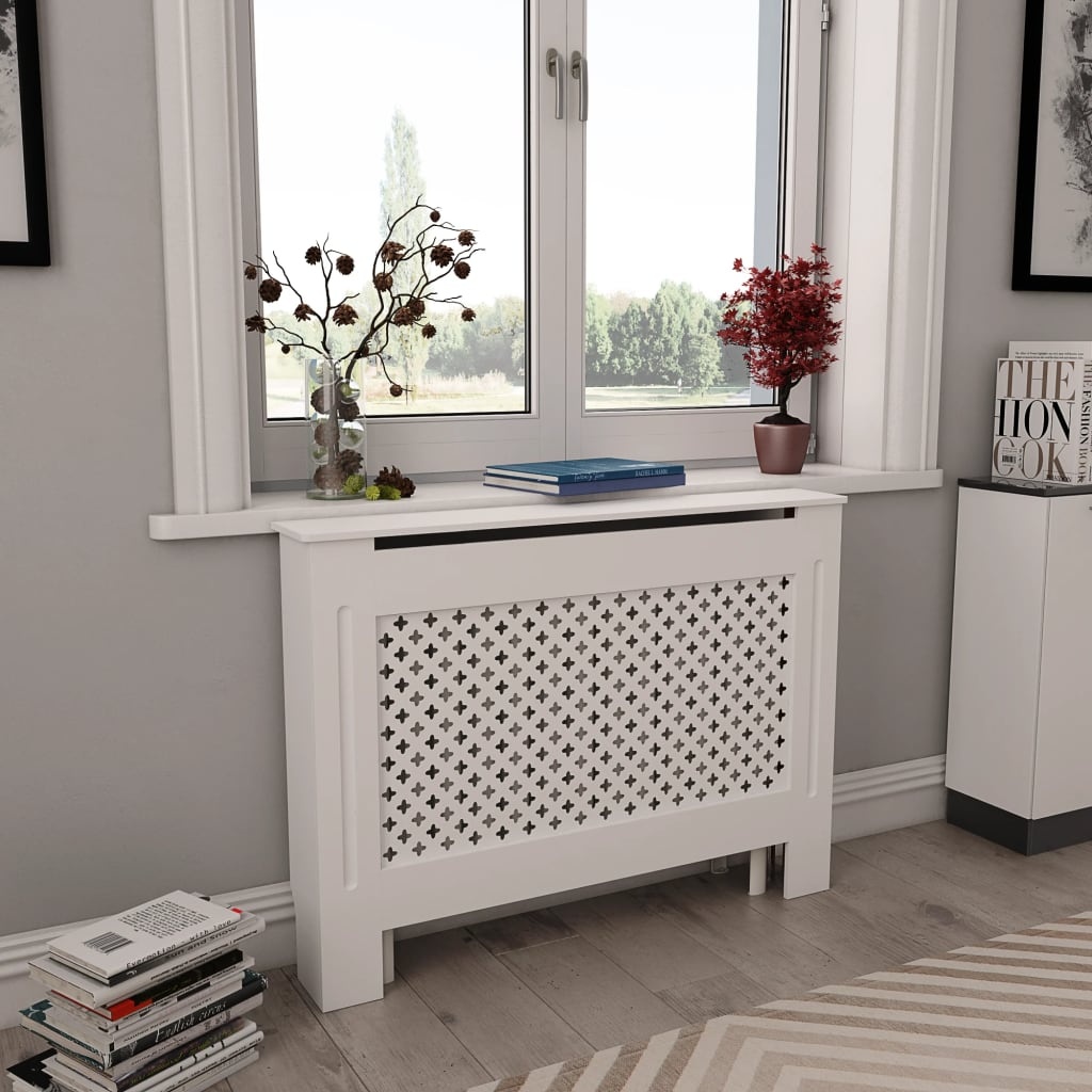Radiatorombouw Wit MDF 112cm - Zo Goed Als Nieuw! 42% Korting