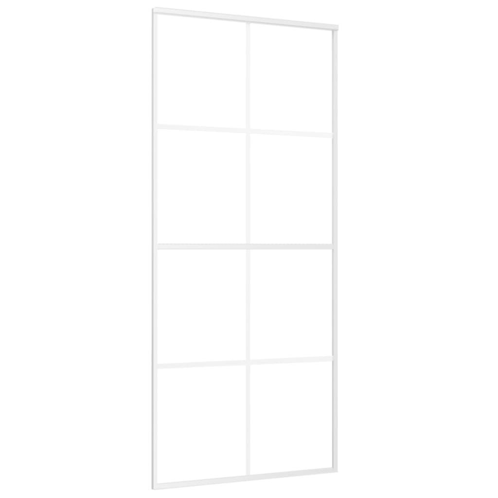 Schuifdeur 90x205 cm wit ESG-glas - 42% Korting!