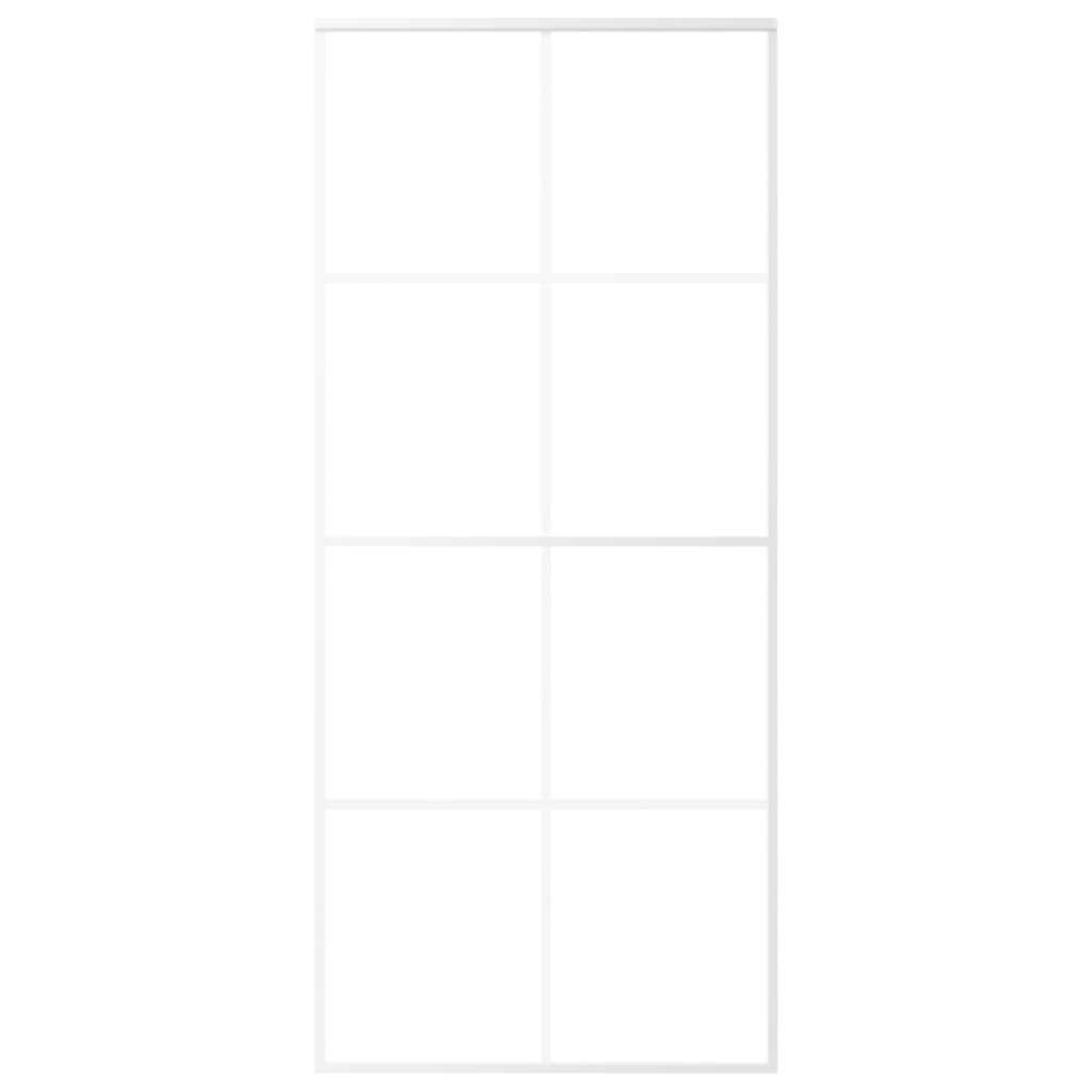 Schuifdeur 90x205 cm wit ESG-glas - 42% Korting!