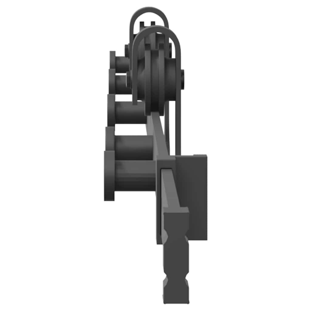 vidaXL Schuifdeur Set 213.5cm Staal Zwart - 41% Korting!