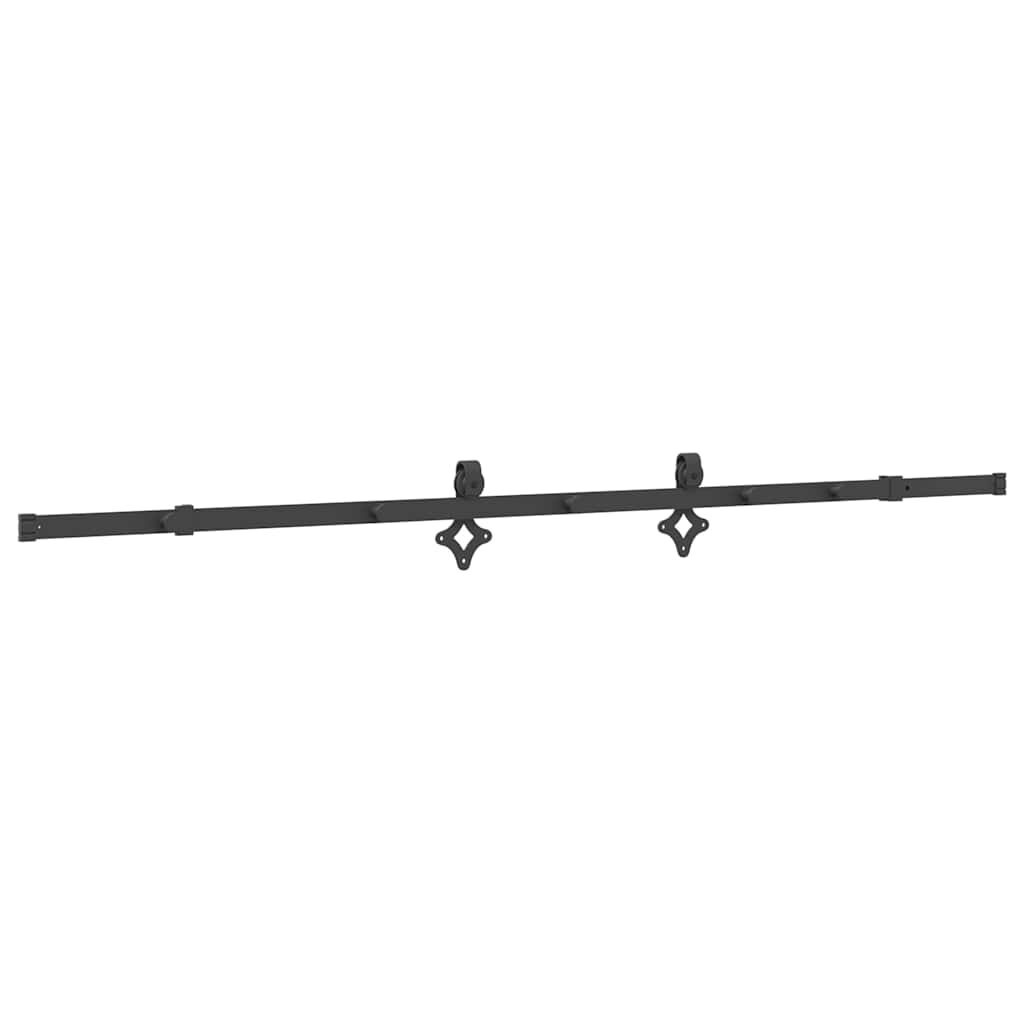 vidaXL Schuifdeur Set 213.5cm Staal Zwart - 41% Korting!