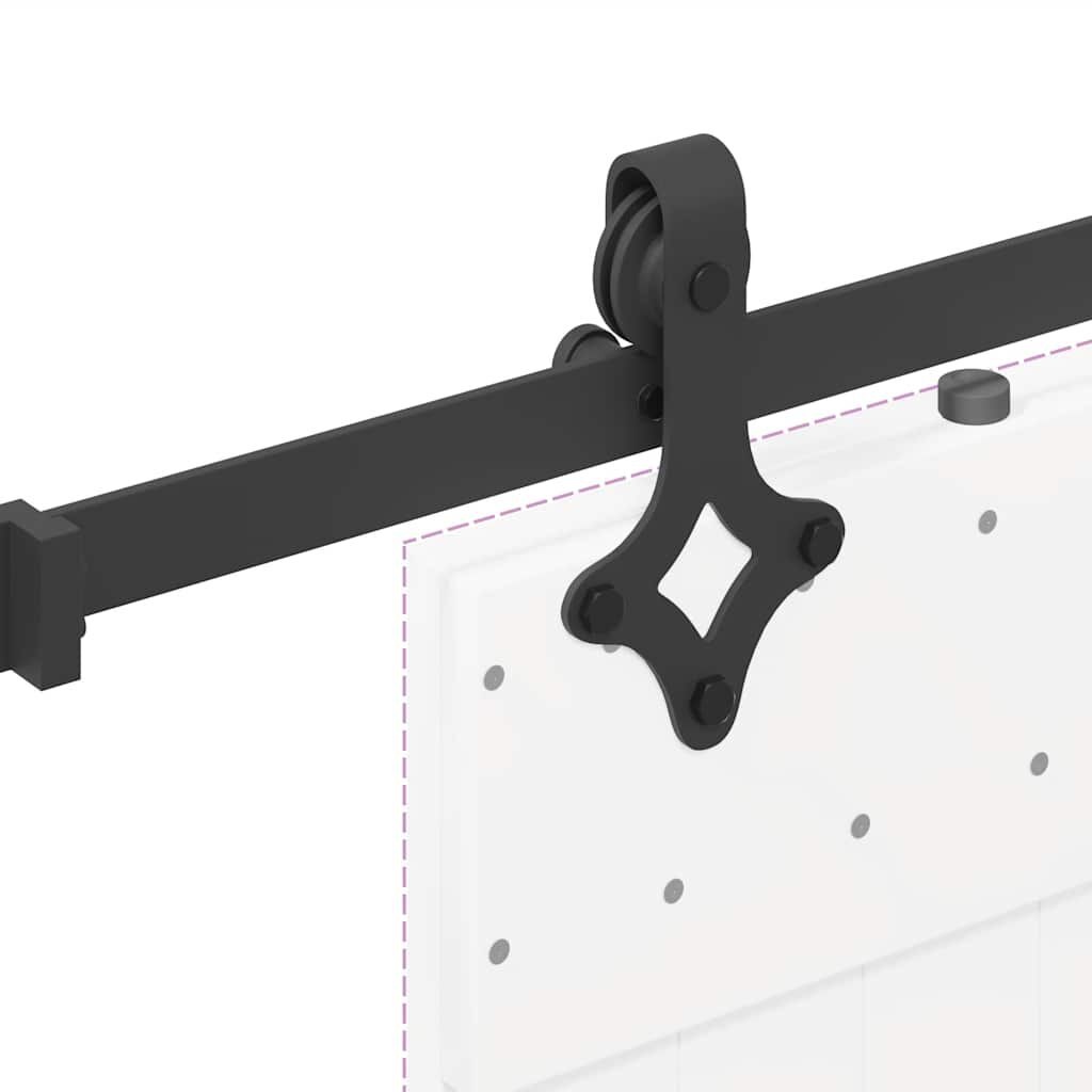 vidaXL Schuifdeur Set 213.5cm Staal Zwart - 41% Korting!