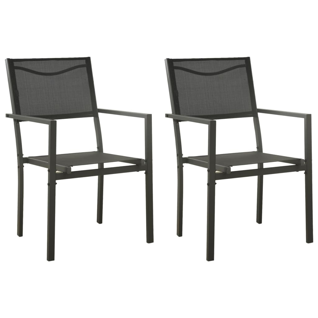 VidaXL Tuinstoelen (2 st.) - Zwart/Antraciet - 42% Korting!