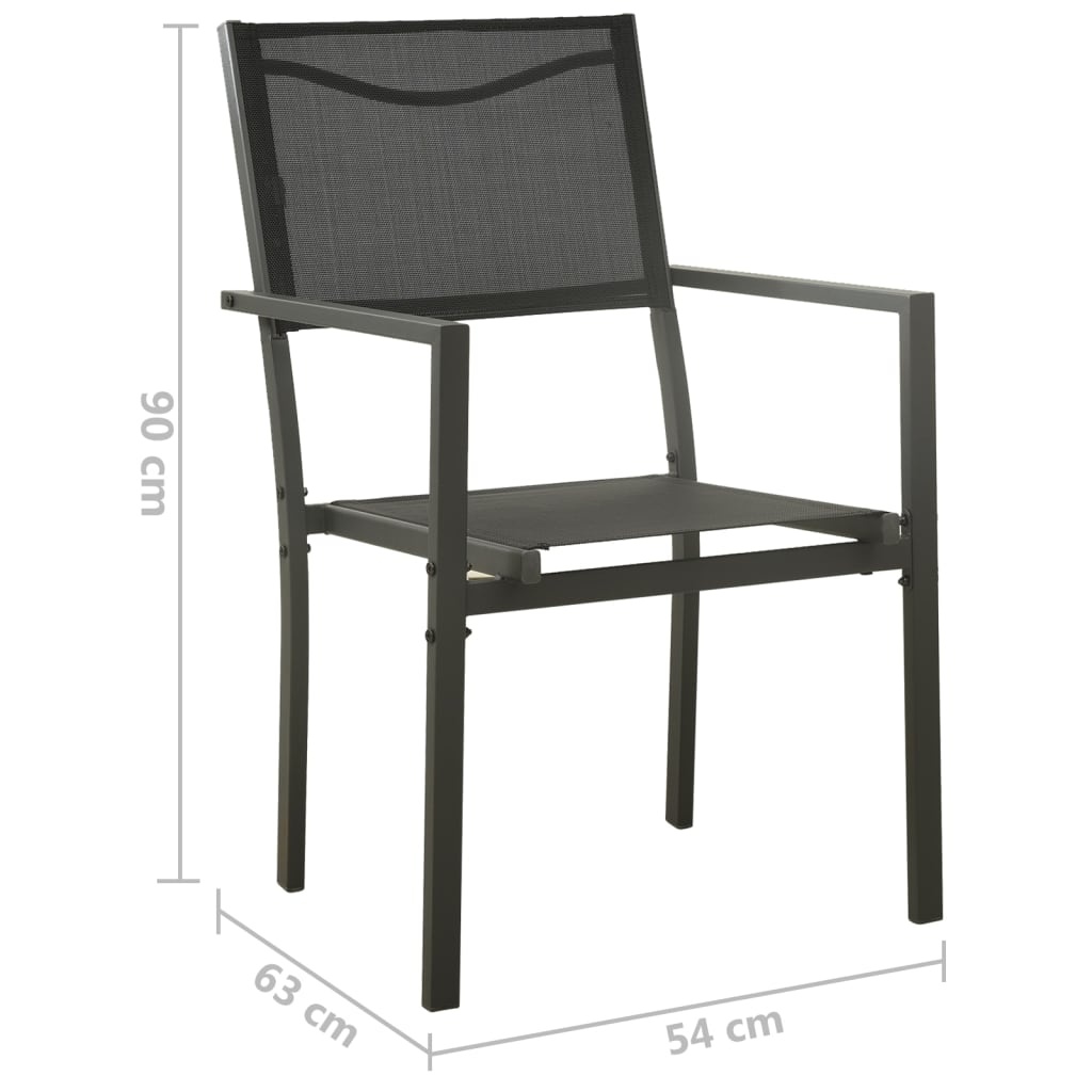 VidaXL Tuinstoelen (2 st.) - Zwart/Antraciet - 42% Korting!