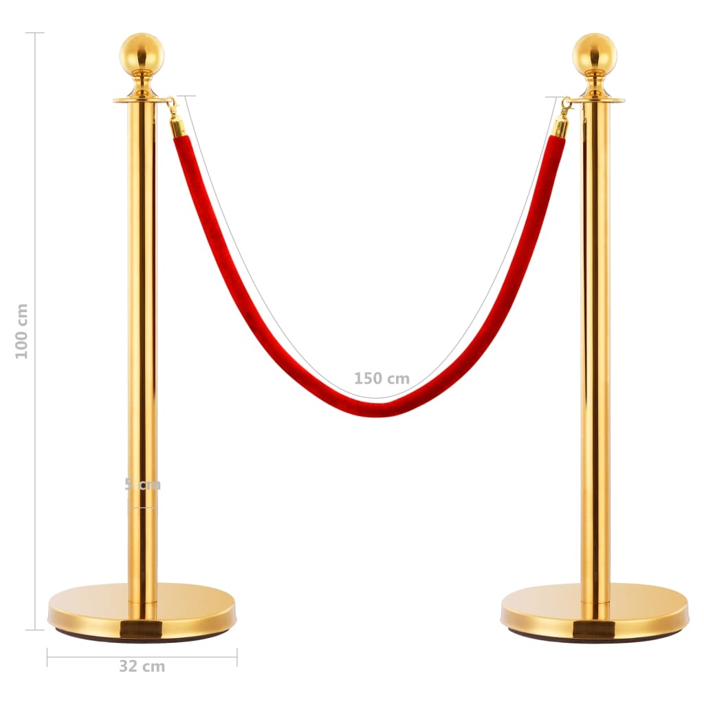 VIP Afzetpalen Set (3-dlg) Goud - 42% Korting!