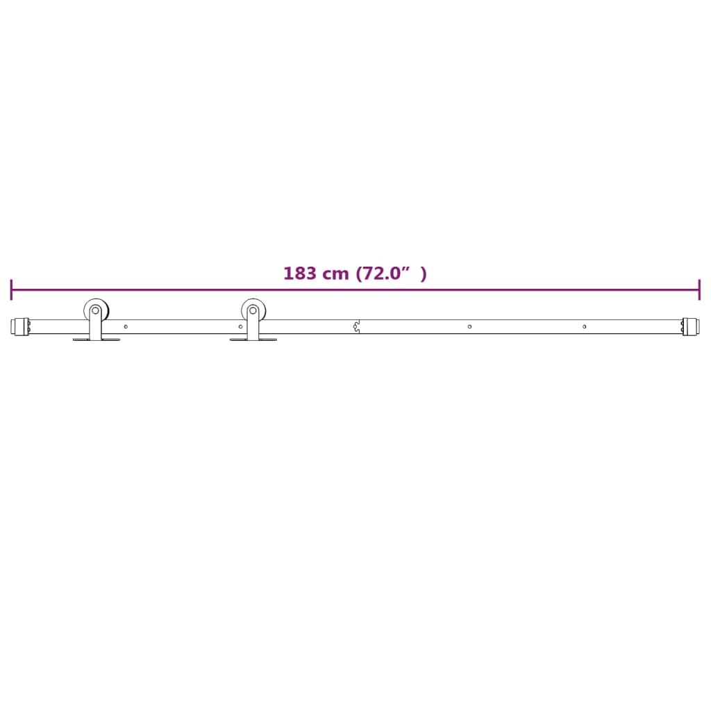 vidaXL Schuifdeur Beslagset 183cm Wit - 35% Korting!