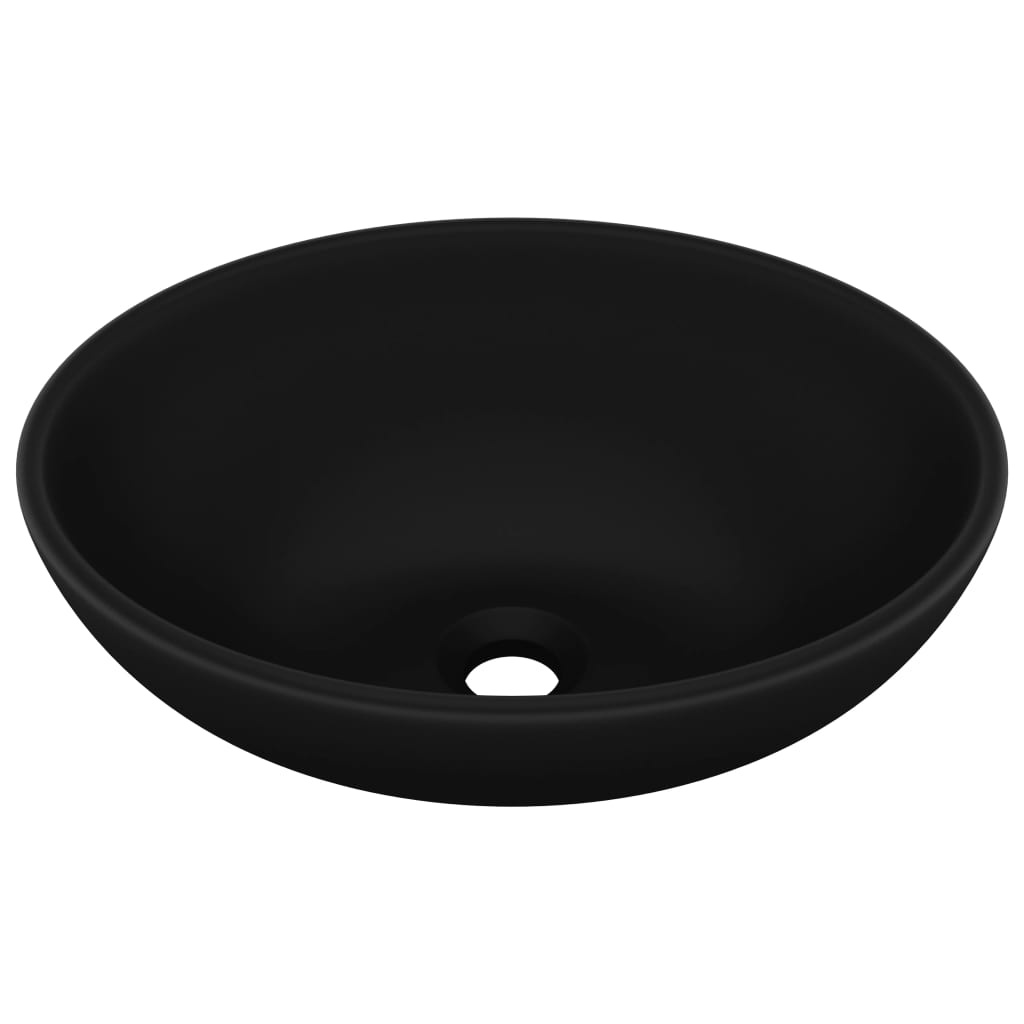 vidaXL Wastafel Mat Zwart 40x33cm - 41% Korting!